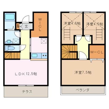 高茶屋駅 徒歩23分 1階の物件間取画像